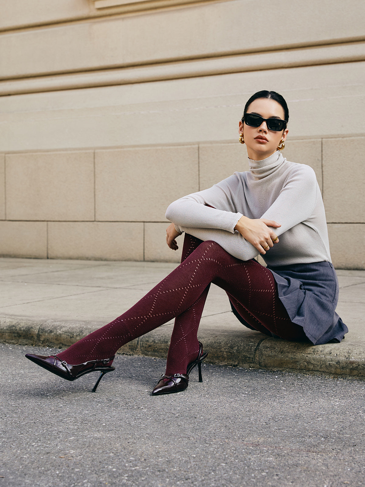 Elmas Desenli Görünmez Çoraplar