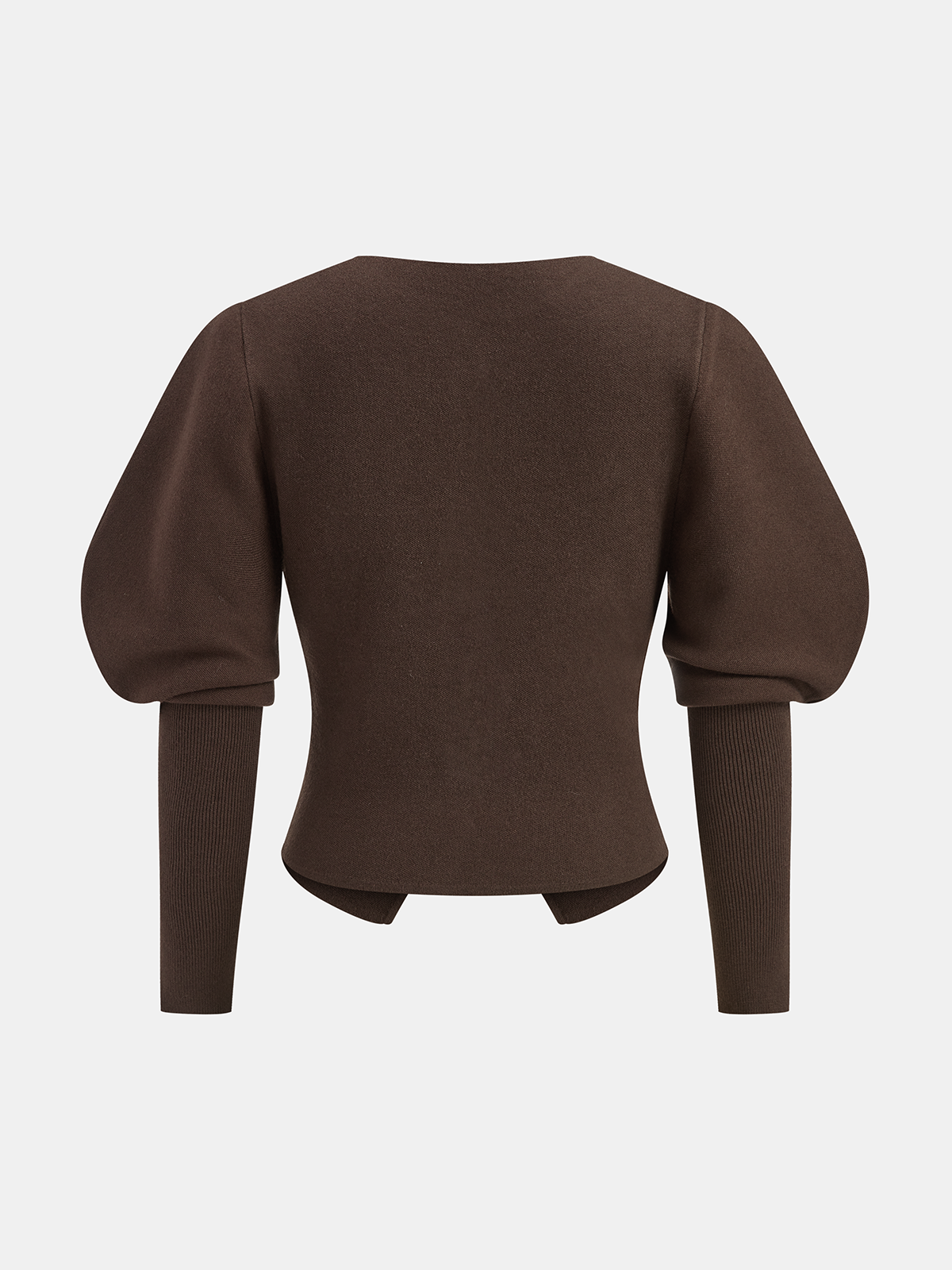 Koyun Budu Kollu, Kalp Düğmeli Yün Karışımlı Hırka