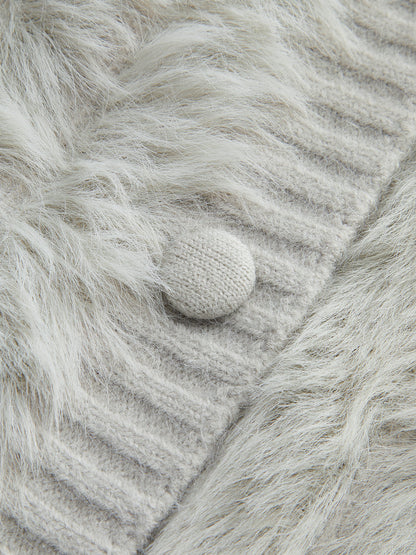 Pu Yakalı, Yüksek Esnekliğe Sahip Tüylü Hırka