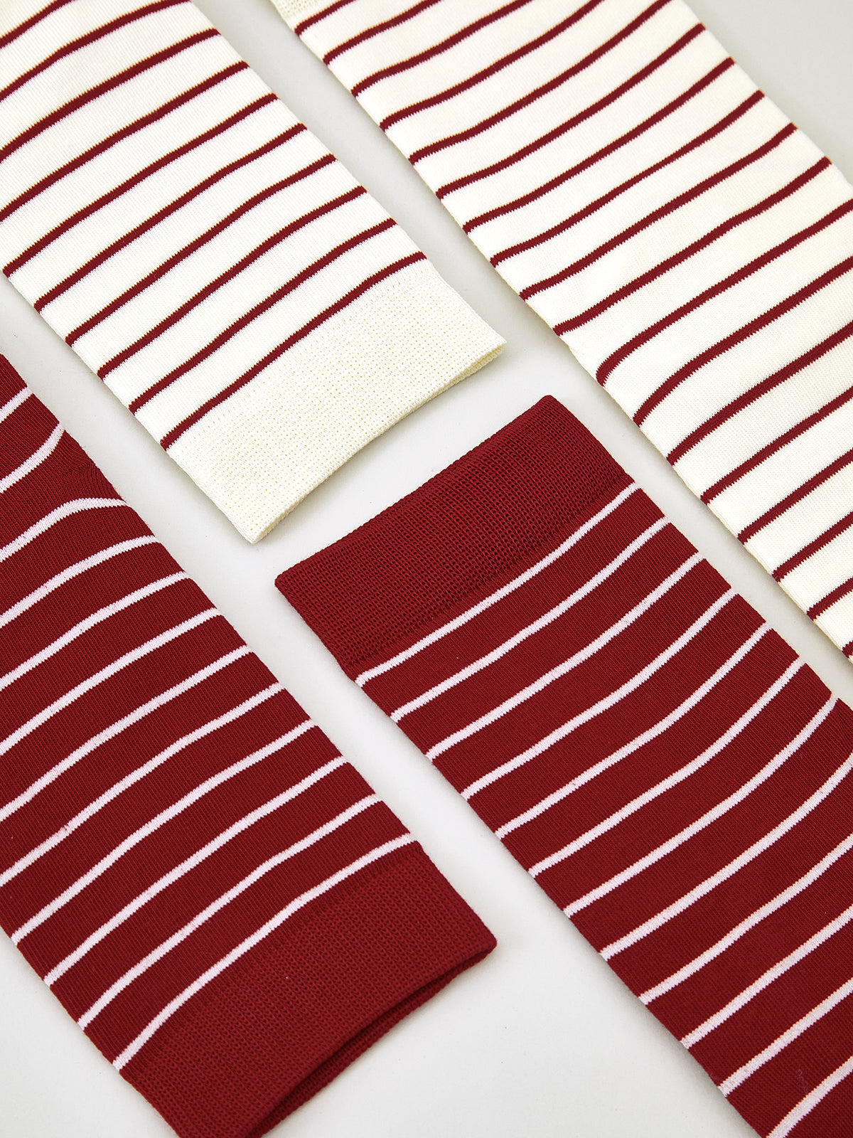 Kontrast Çizgili Üst Üste Dizilebilen Çoraplar