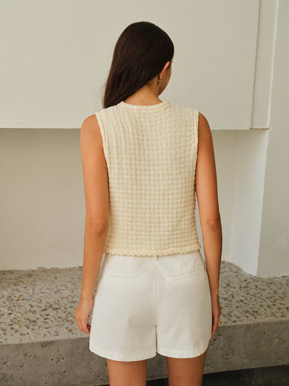 Kolsuz V Yakalı Düğmeli Yelek